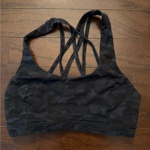 Lululemon Black Energy Camouflage Sports Bra, 8